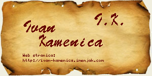 Ivan Kamenica vizit kartica